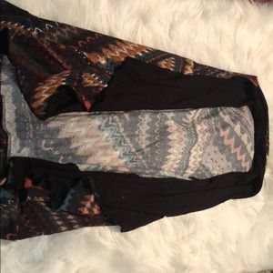 Patterned, Sleeveless Cardigan